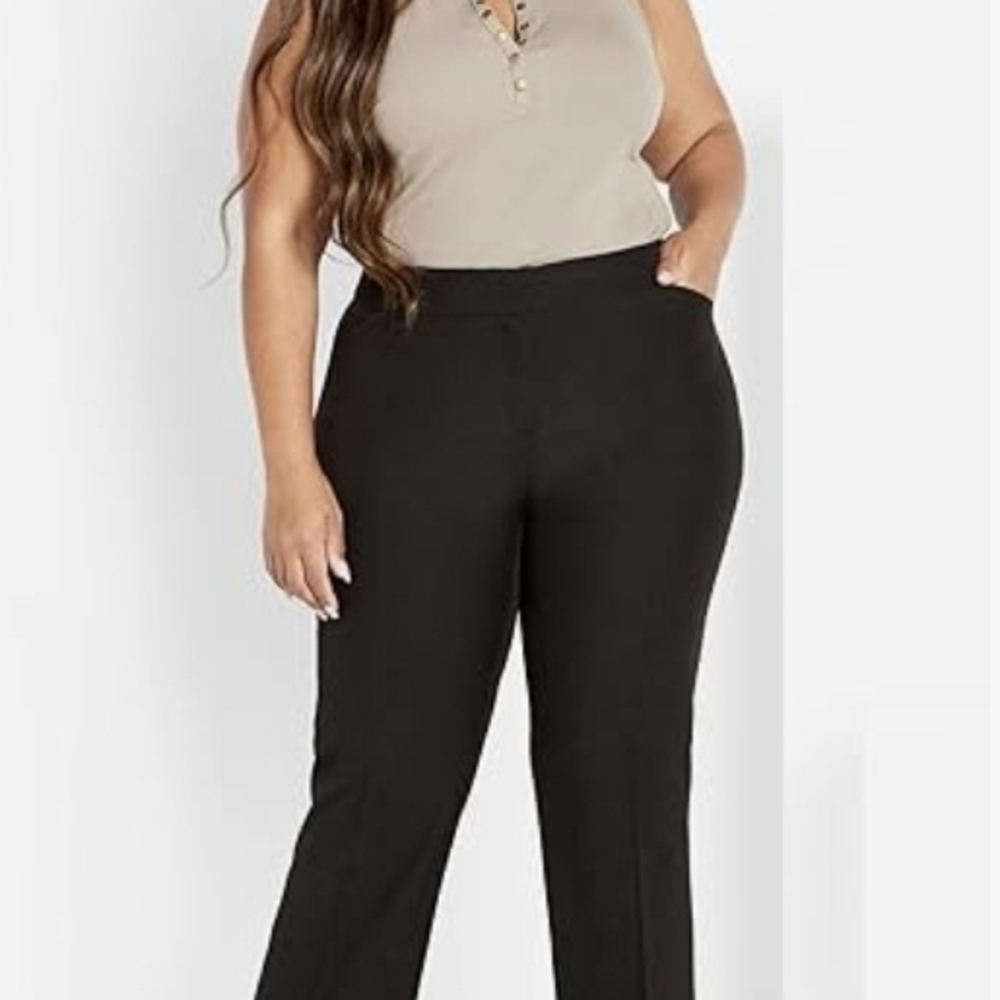 Avenue Plus Size Trouser Cool Hand Avg, Black, NWT, Size 26, Comfy Stretch
